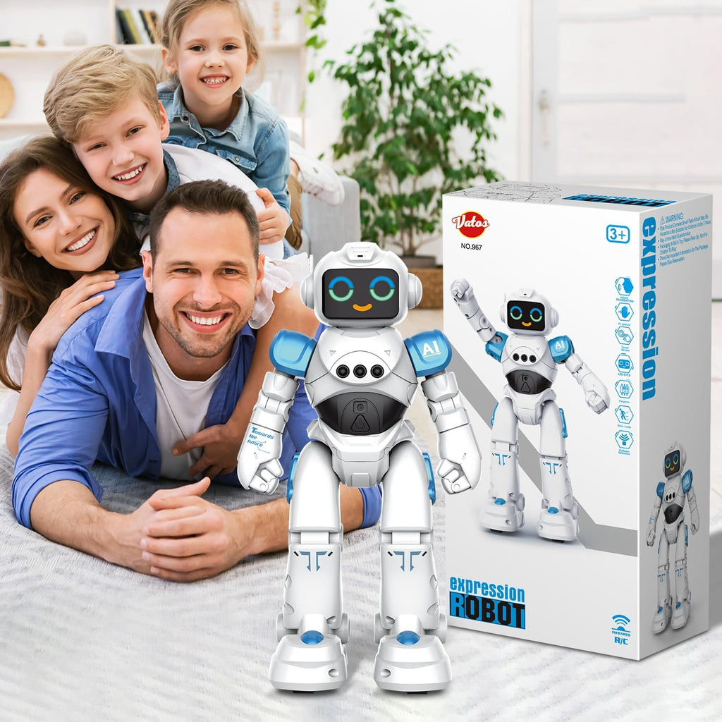 VATOS Robot Toys for Kids - Smart Talking Voice Remote Control Robot