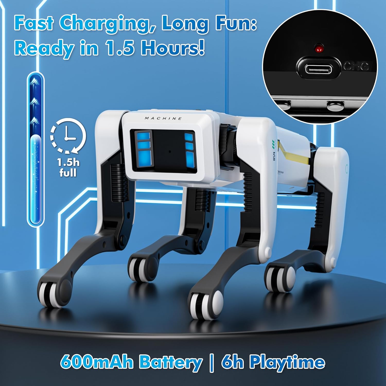 Smart Robot Dog - Interactive STEM Pet with Voice Control