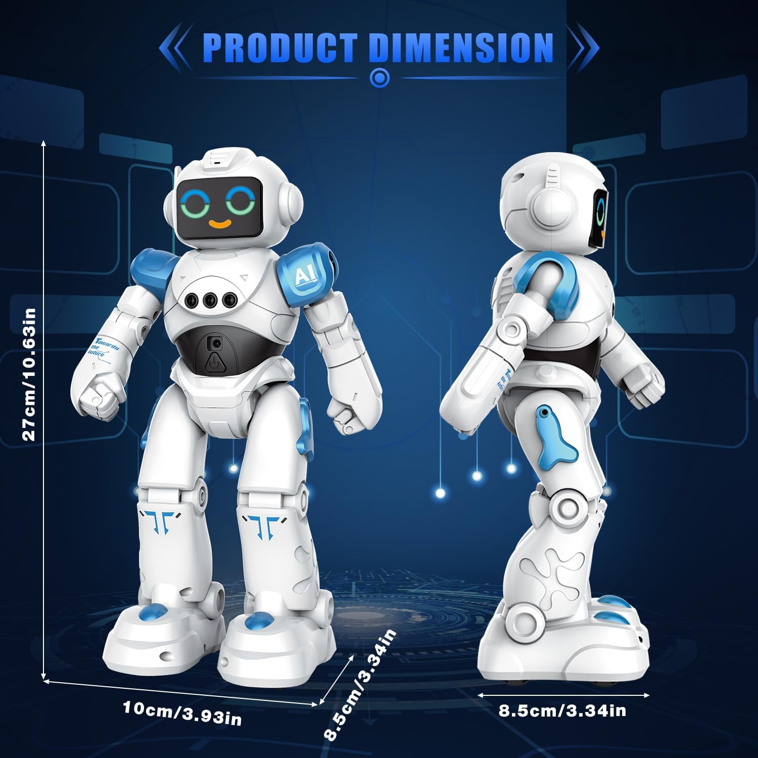 VATOS Robot Toys for Kids - Smart Talking Voice Remote Control Robot