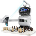 AI Chess Robot with Robotic Arm Electronic Computer Chess Board– 25 AI Levels, 1200+ Exercises, Endgame Trainer, Classic Game Replay, Voice Coaching, Lichess Integration