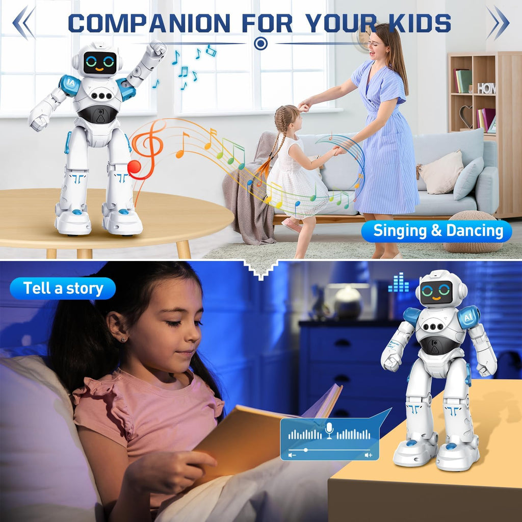 VATOS Robot Toys for Kids - Smart Talking Voice Remote Control Robot