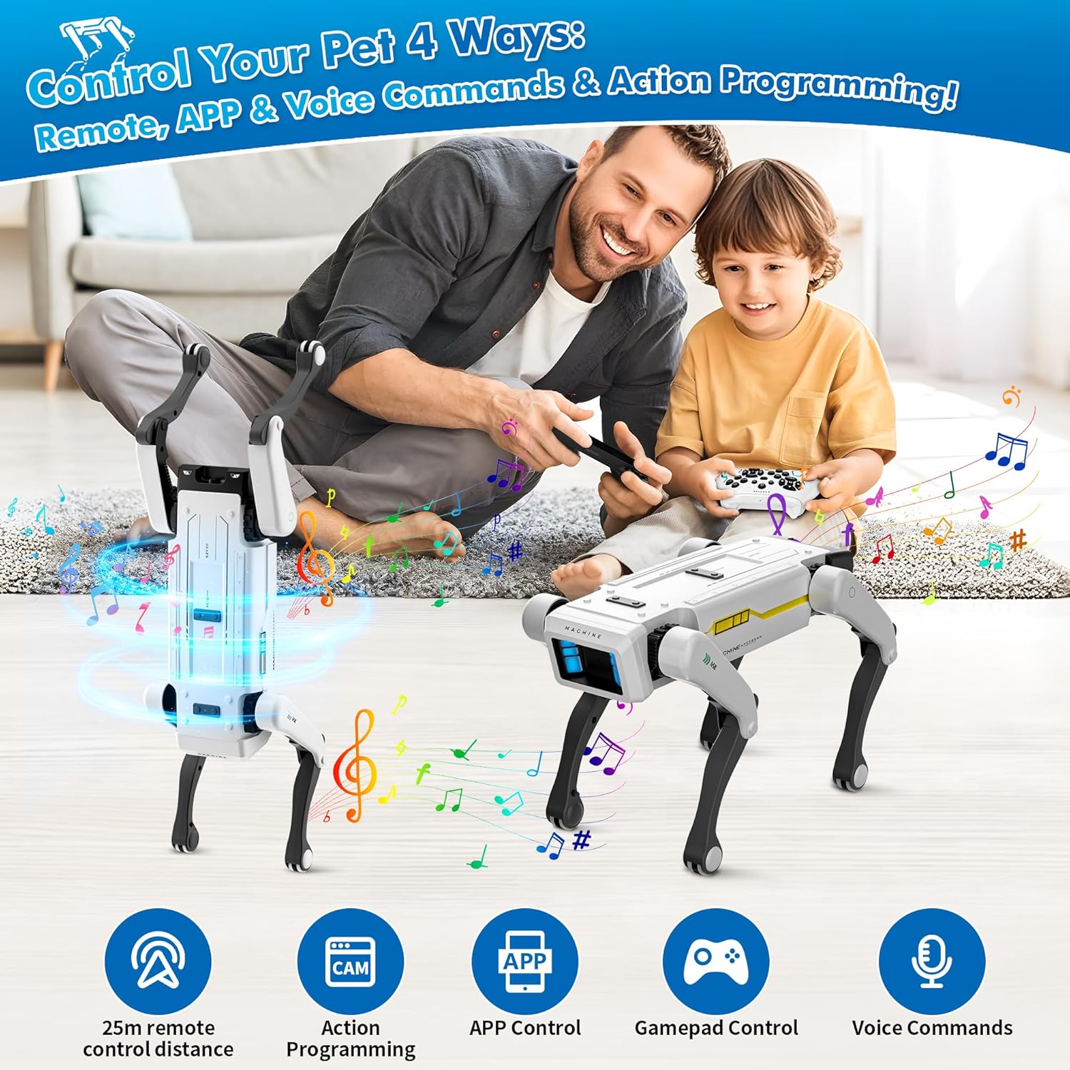 Smart Robot Dog - Interactive STEM Pet with Voice Control